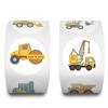 500 Stickers/roll Cartoon Engineering Car Roll Roll Stickers Reward Encouragement Stickers Creative Handbook Roll Roll Personalized Tape