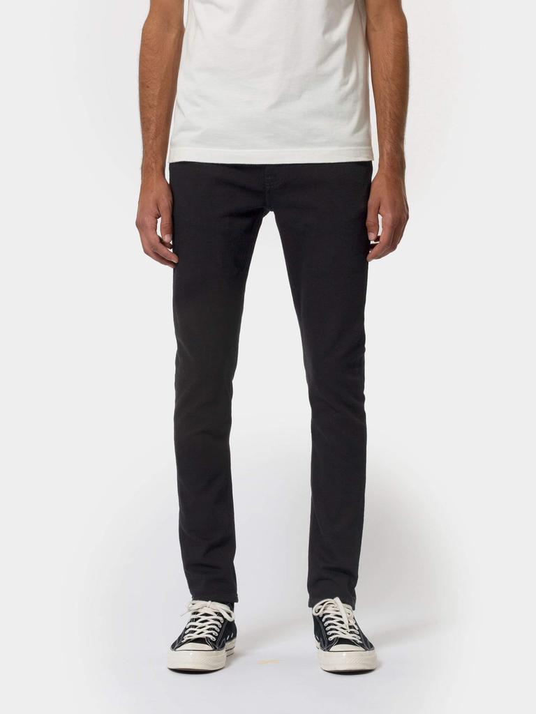 Nudie Jeans Skinny Lin Tight Stretch Made in Size Jeans, Black, Men's, Italy, Black, 32, 992.