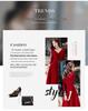 Autumn Red Wedding & Engagement Dress: Elegant Toast Dress for Brides