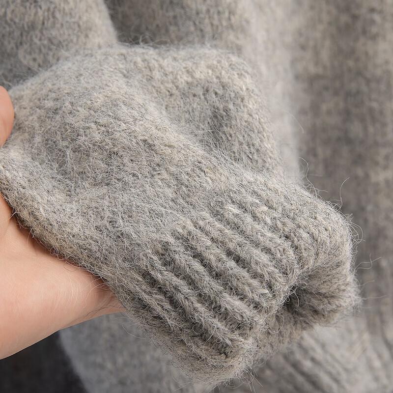 Women's Solid Color Lapel Long Sleeve Loose Sweater