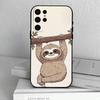 Animal Cute C-Cartoon S-Sloth  Phone Case For Samsung S25,24,23,22,30,21,10,9,Ultra,Plus,Lite,FE,4,5 G Soft Black Case