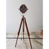 Copper Antique Marine Searchlight Nautical Tripod Floor Lamp Theater Spotlight