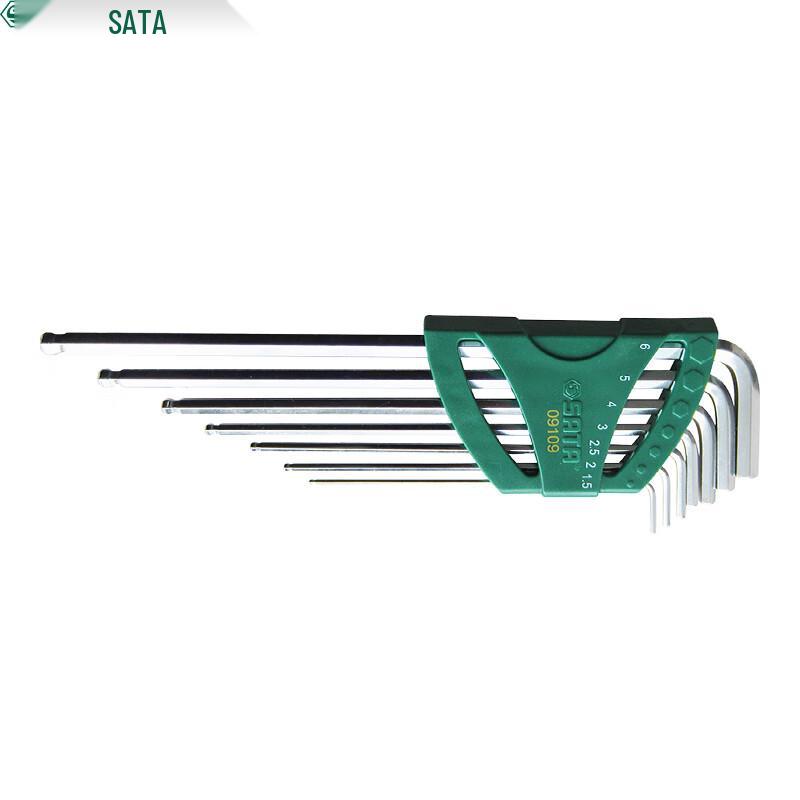 SATA 09109 7-Piece Extra Long Ball End Hex Key Set