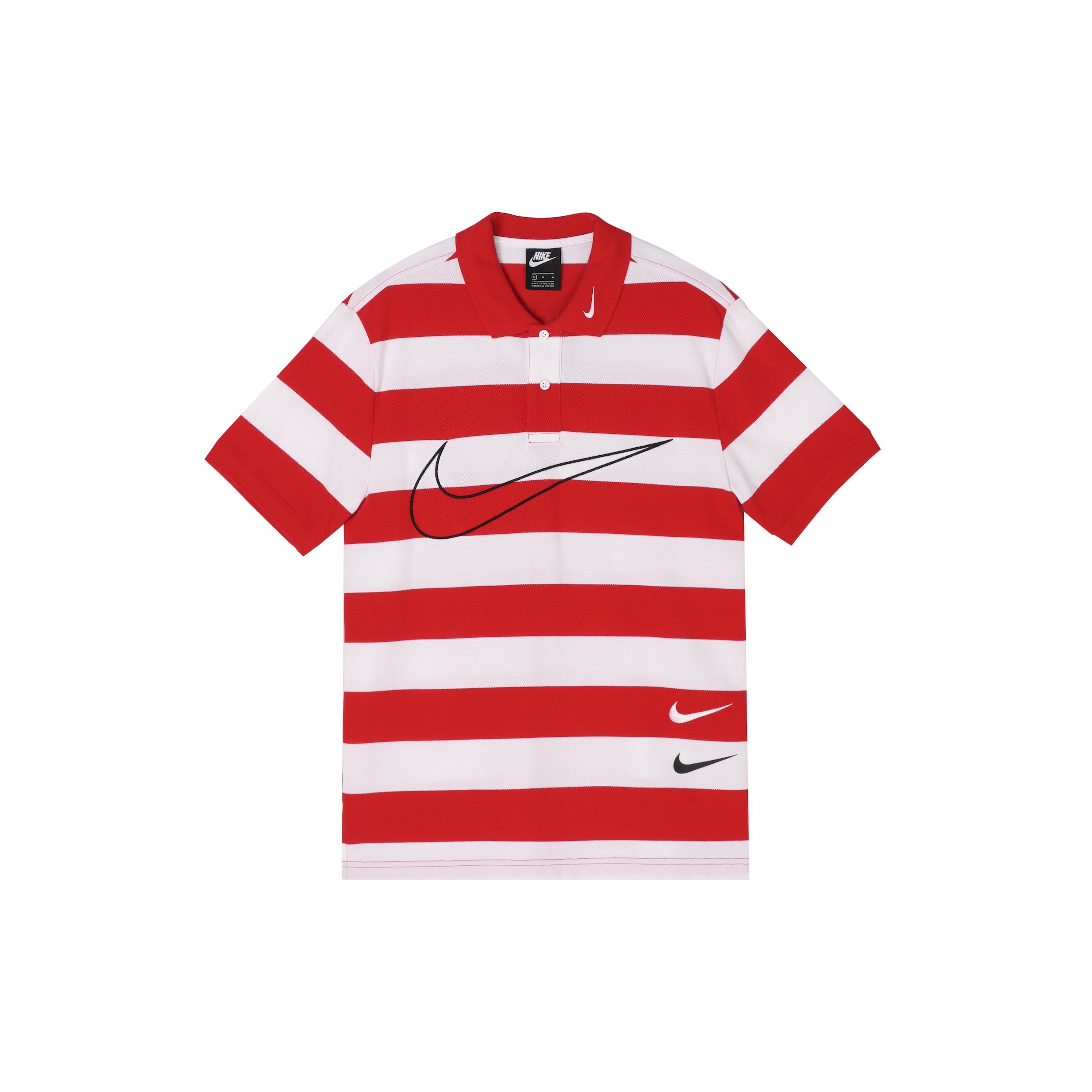 

New Nike Polo Shirt Men s Red White CJ4910-657 L