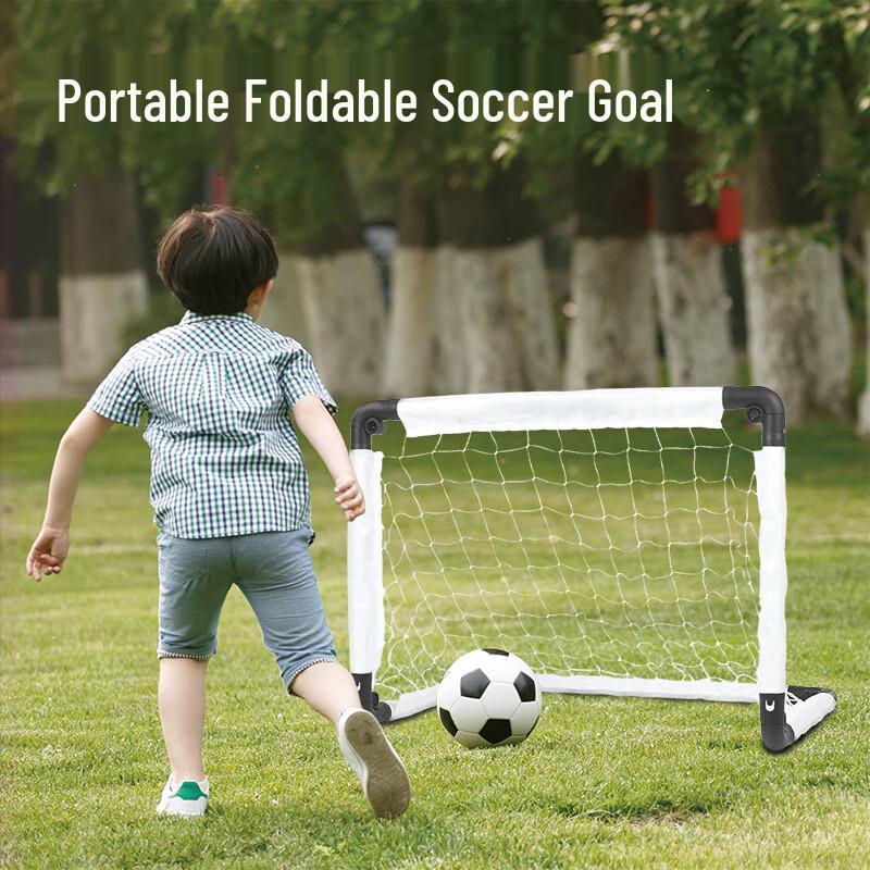 Foldable Kids Soccer Goal with Storage Bag