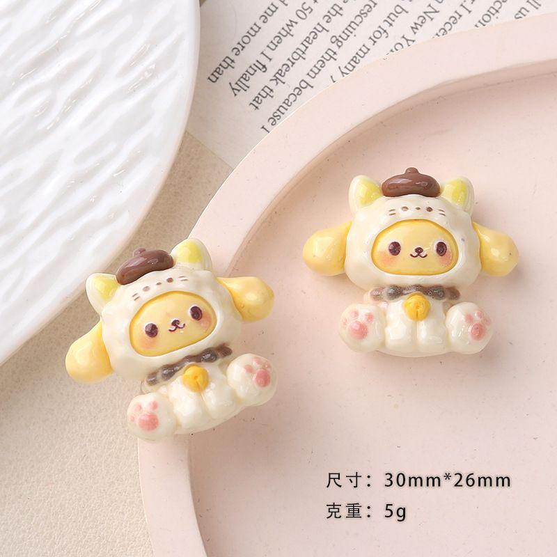 6 Pcs New Kawaii Cartoon Cute Bell Animal Resin Scrapbook Diy Jewelry Children Gift Hairpin Accessories A119