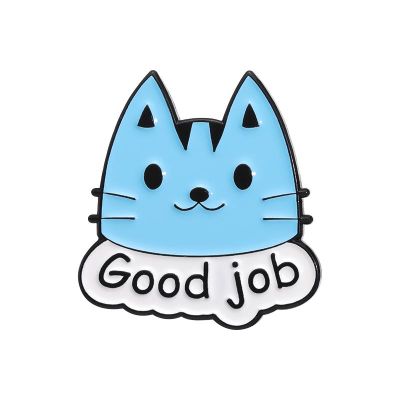 

Cute Animals Plants Enamel Pins Custom Well Done Good Job Brooches Lapel Badges Cartoon Cat Bee Jewelry Gift for Kids Friends