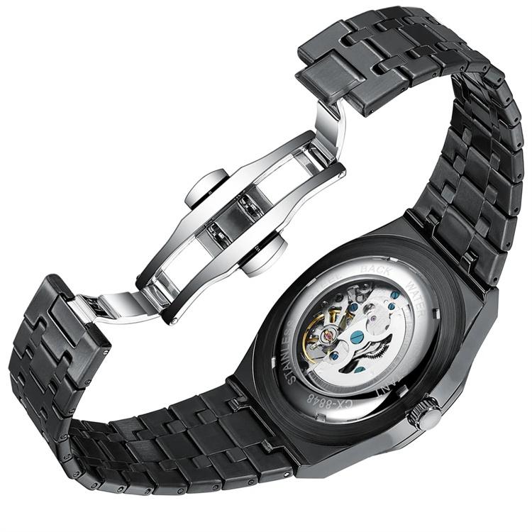 CHENXI 8848 New Men's Watch Transparent Top Luxury Automatic Mechanical Skeleton Watch for Men Auto Time Wrist Watch