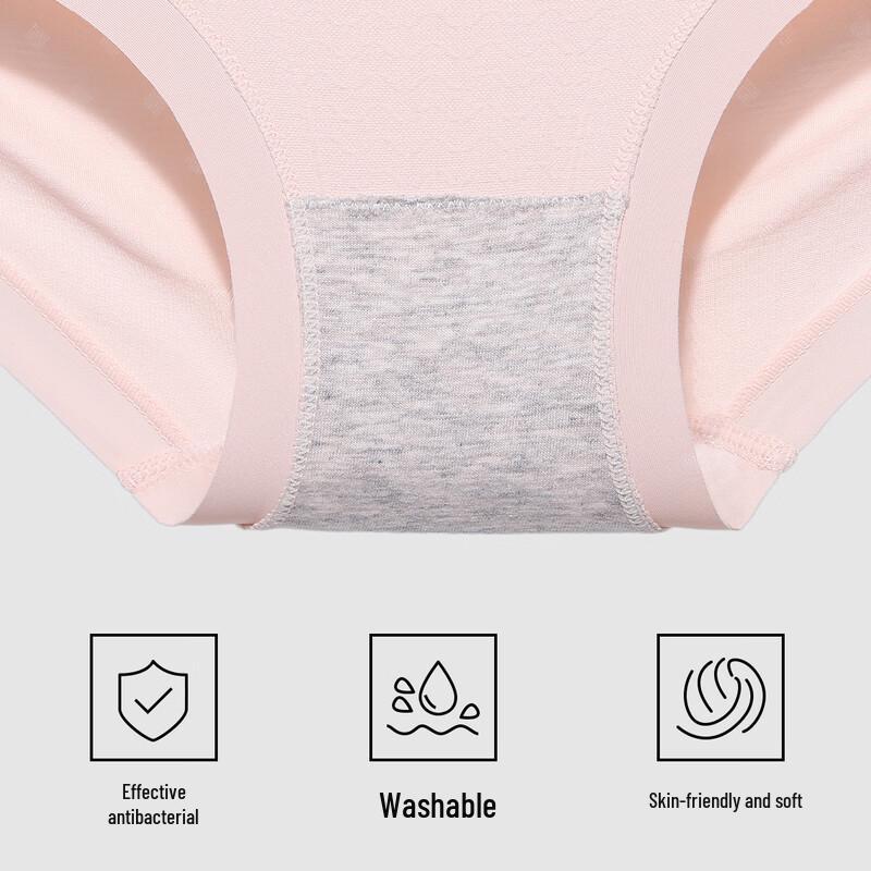 YOUKESHU Women's 10A Antibacterial Cotton Crotch Mid-High Waist Briefs (3-Pack)