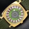 ART DECO VINTAGE REFURBISHED HAND-WINDING SWISS MENS GREEN DIAL WATCH A701122-5 R205b-a701122