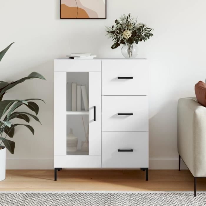 VidaXL Buffet blanc 69,5x34x90 cm bois d'ingénierie 828044