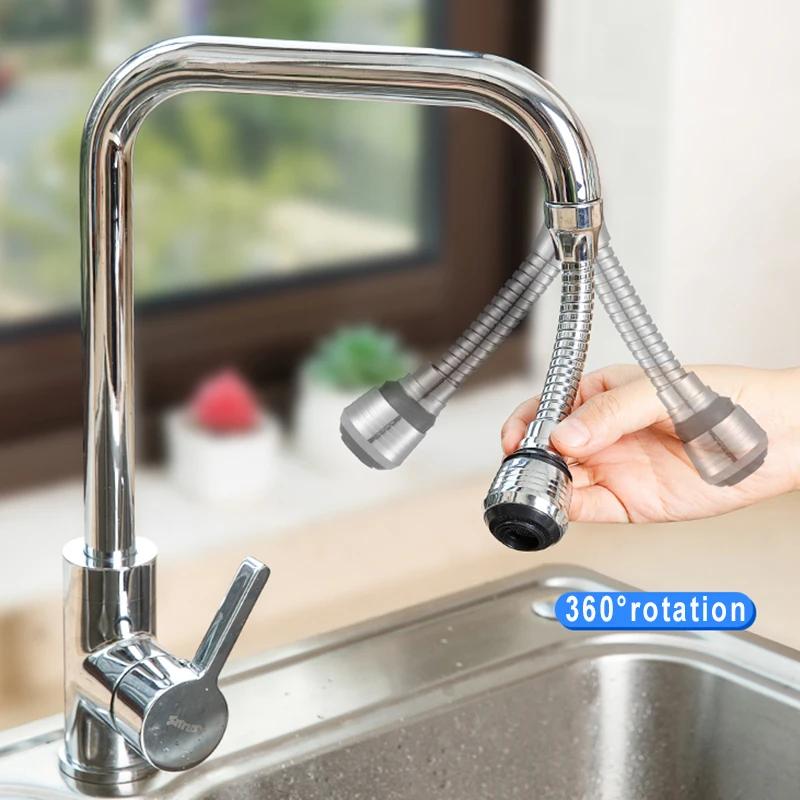 Kitchen Gadgets 2 Modes 360 Rotatable Bubbler High Pressure Faucet Extender Saving Water Bathroom Kitchen Accessories Supplies