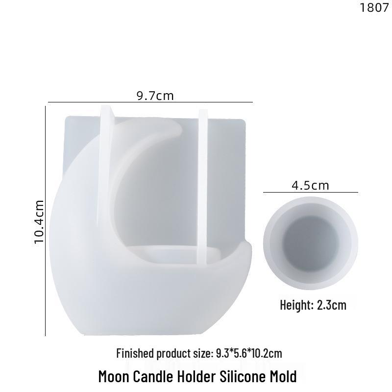 Poppy DIY Half-Moon Epoxy Resin Candle Holder Mold Ornament