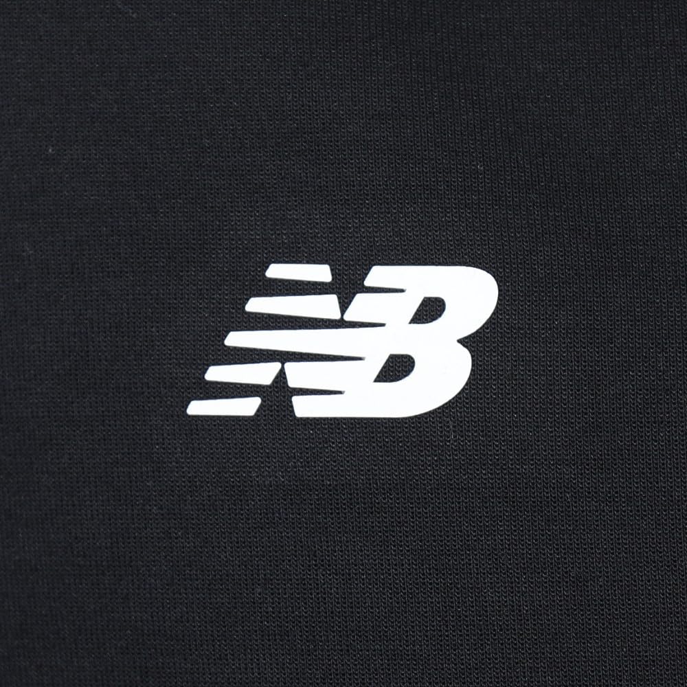New Balance BP Fleece Hoodie Short Sleeve Top (MT41708) Men's Baseball Short Sleeve Training Shirt, Black
