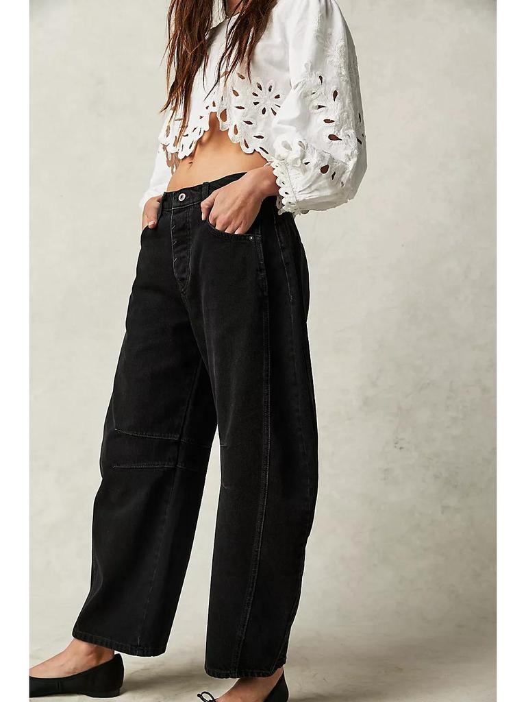European and American Women's Low-Waist Loose Wide-Leg Denim Pants