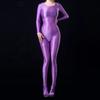 Sexy Women Oil Glossy Shiny Elastic Bodysuit Yoga Shapping Tights Bodycon Silky Satin Smooth Jumpsuits Maid Leotard Candy Color