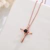 Simple Cross Necklace for Women's Fashion Light Luxury Projection Necklace