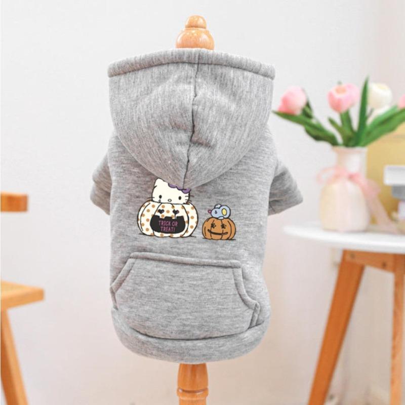 New autumn and winter cat and dog hoodies, cartoon hoodies, sports style dog and cat pet hoodies