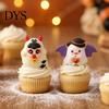 Kreatives Geschenk für Halloween Mikrolandschafts-Ornamente, Niedliche Miniatur-Geister-/Kürbis-/Spinnenfiguren Tisch Lustige Kobold-Figuren Set Feengarten Blume