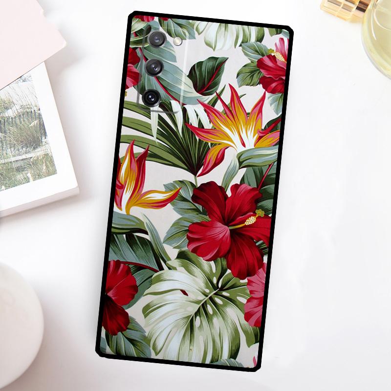 Tropical Paradise Hawaiian Birds Case For Samsung Galaxy S22 S23 S24 Ultra Plus Note 10 20 S8 S9 S10 S20 FE S21 FE Cover