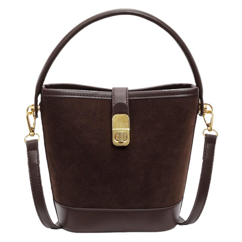 Vintage Maillard bucket bag women's 2025 new autumn women's messenger bag high-end large-capacity handbag