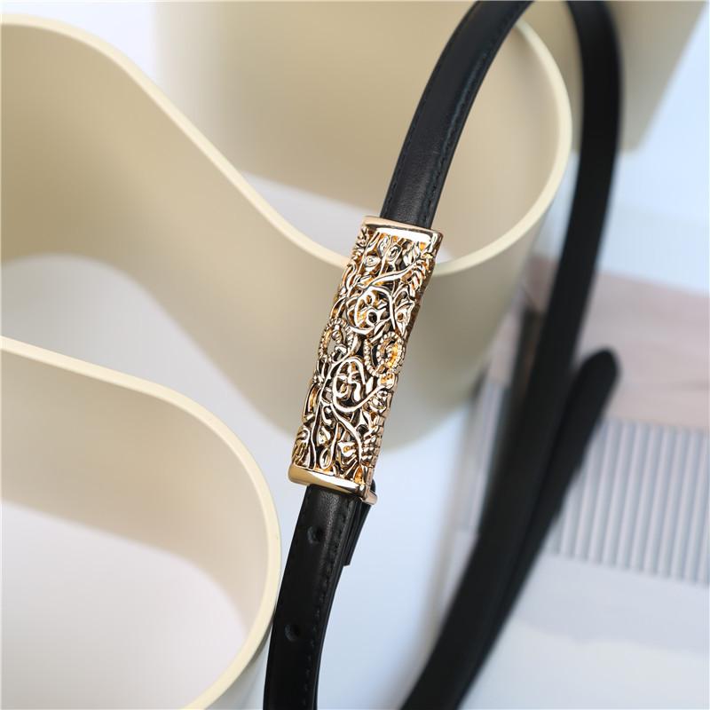 

Французский винтажный нишевый винтажный пояс с резной золотой пряжкой, женский кожаный ремень из коровьей кожи, декоративный женский ремень 100cm чёрный