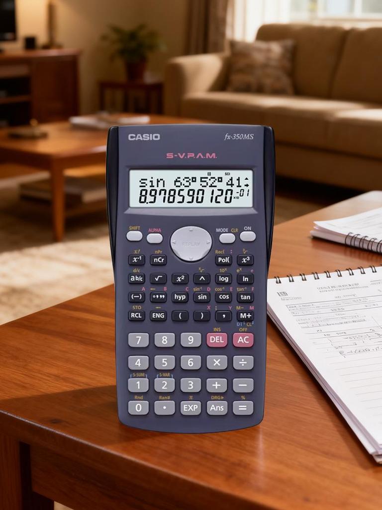Casio Wissenschaftlicher Taschenrechner - Geeignet für Arbeit und Schule FX-350MS-SCHWARZ