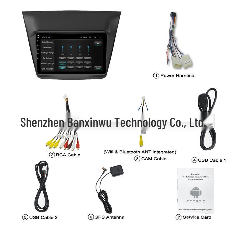 13-16 Mitsubishi Pajero Car GPS: Android Navigation System with Bluetooth and WiFi