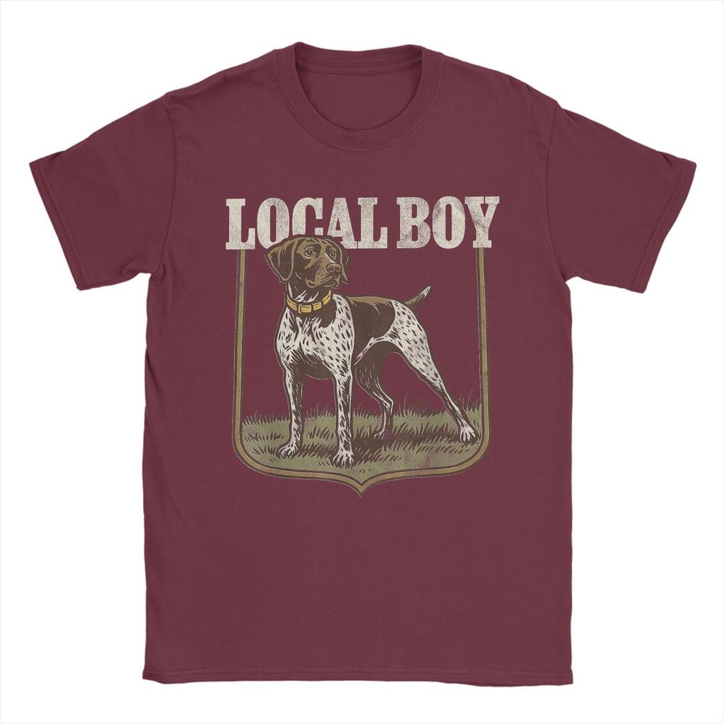 Local Boy Hunting Dog Retro Southern Country Pride T Shirts for Men Cotton Cool T-Shirts Round Neck Tee Shirt Short Sleeve Tops