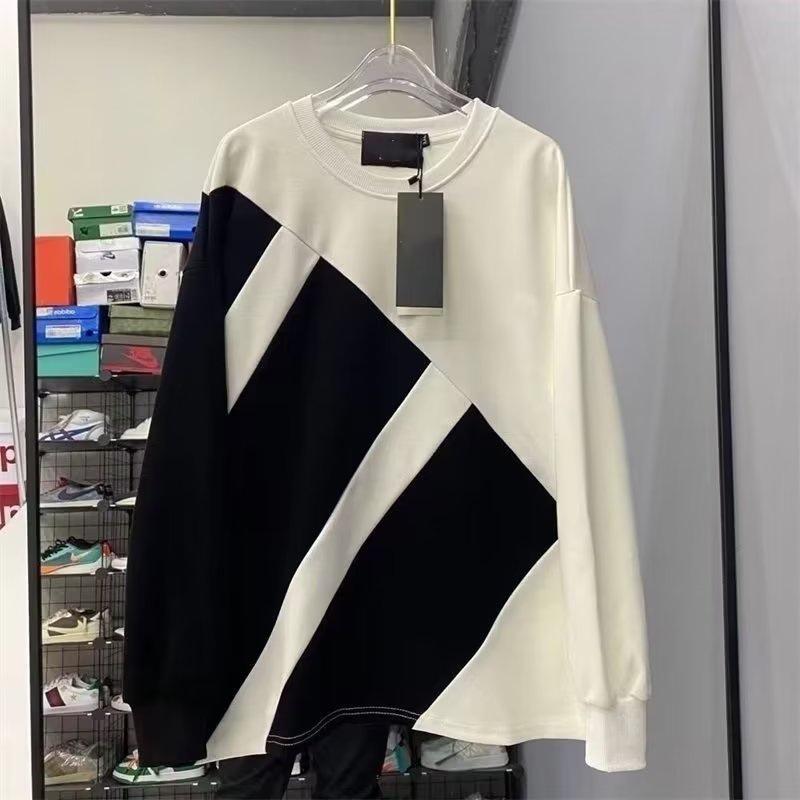 

Trendy Slimming Patchwork Hoodie - Korean & HK Style, Youth Casual Fashion L