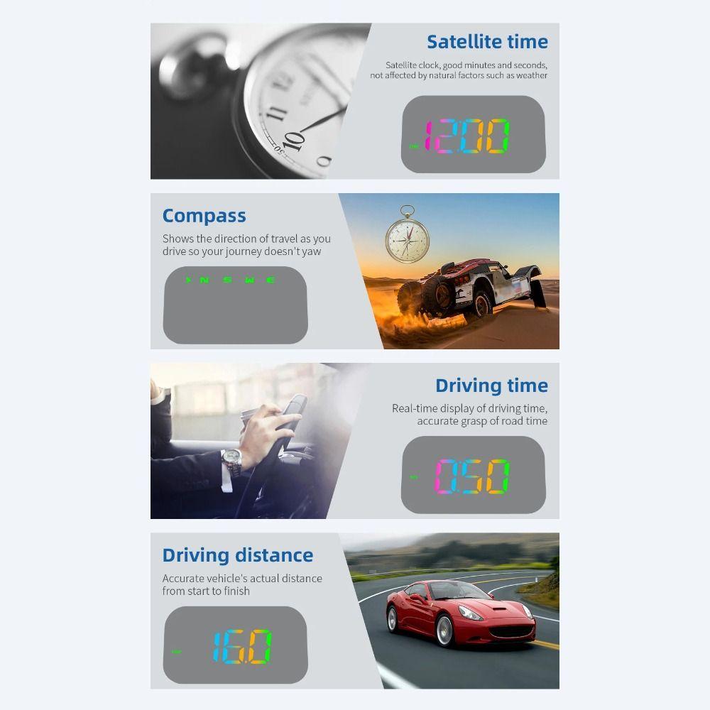 Universal Car Head Up Display HUD GPS Digital Speedometer Windshield Projector  Speed Meter