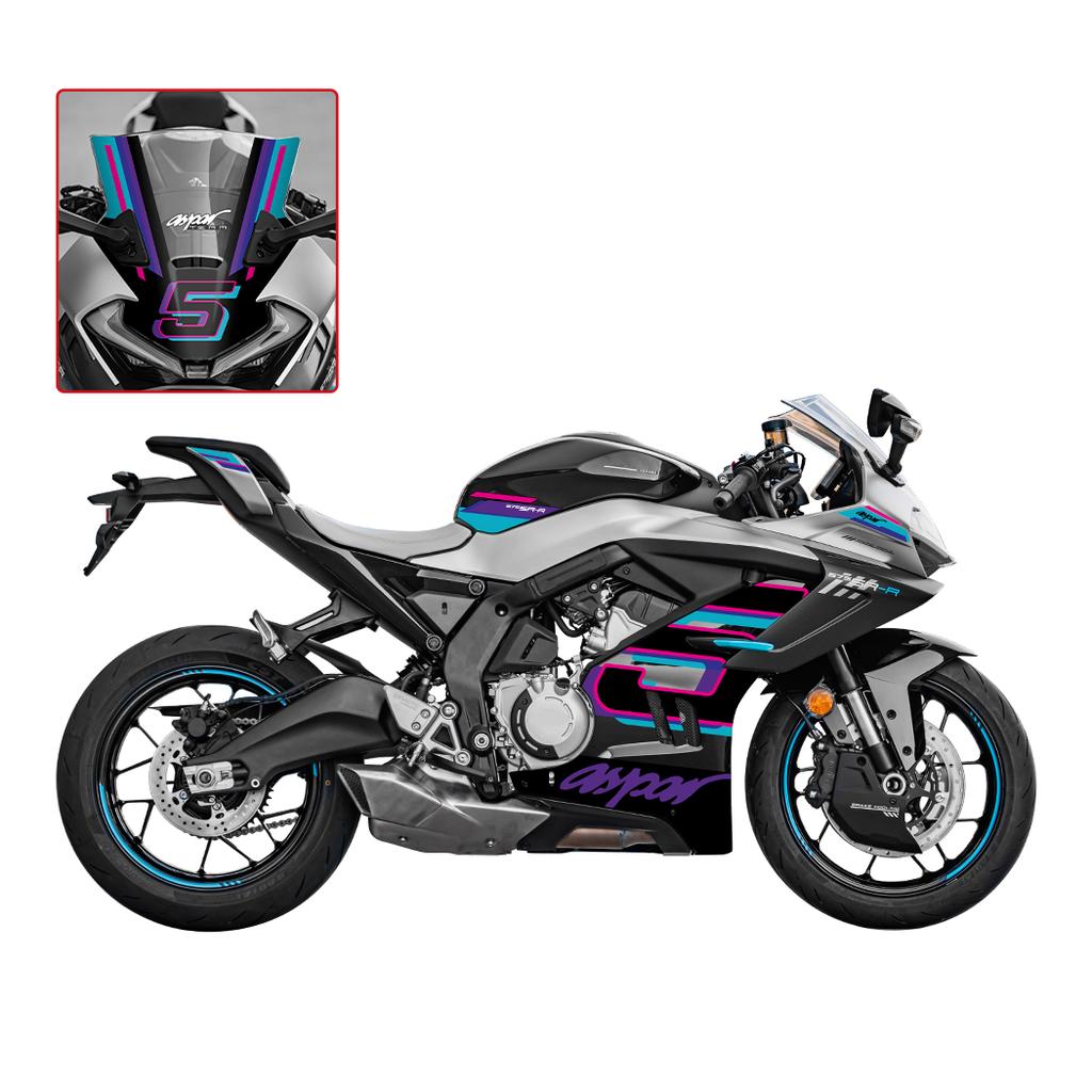 Used For CFMOTO 675SR Motorcycle Fairing Stickers Kits Motor Bike Head Area Can Choose Pattern