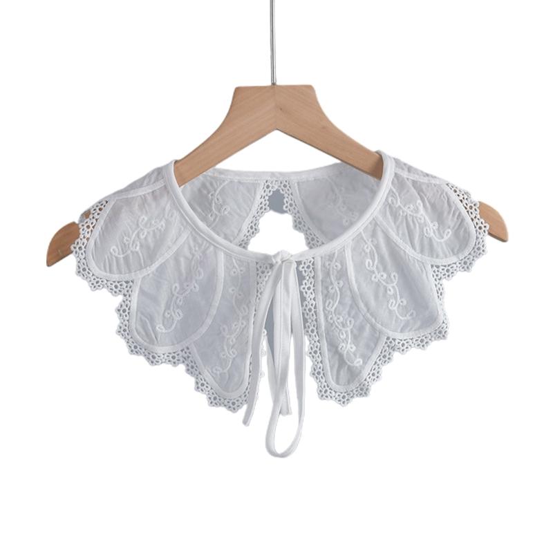 False Collar Dickey Collar Embroidery Collar Venise Lace Up Neckline Easy To Wear Detachable Collar Women