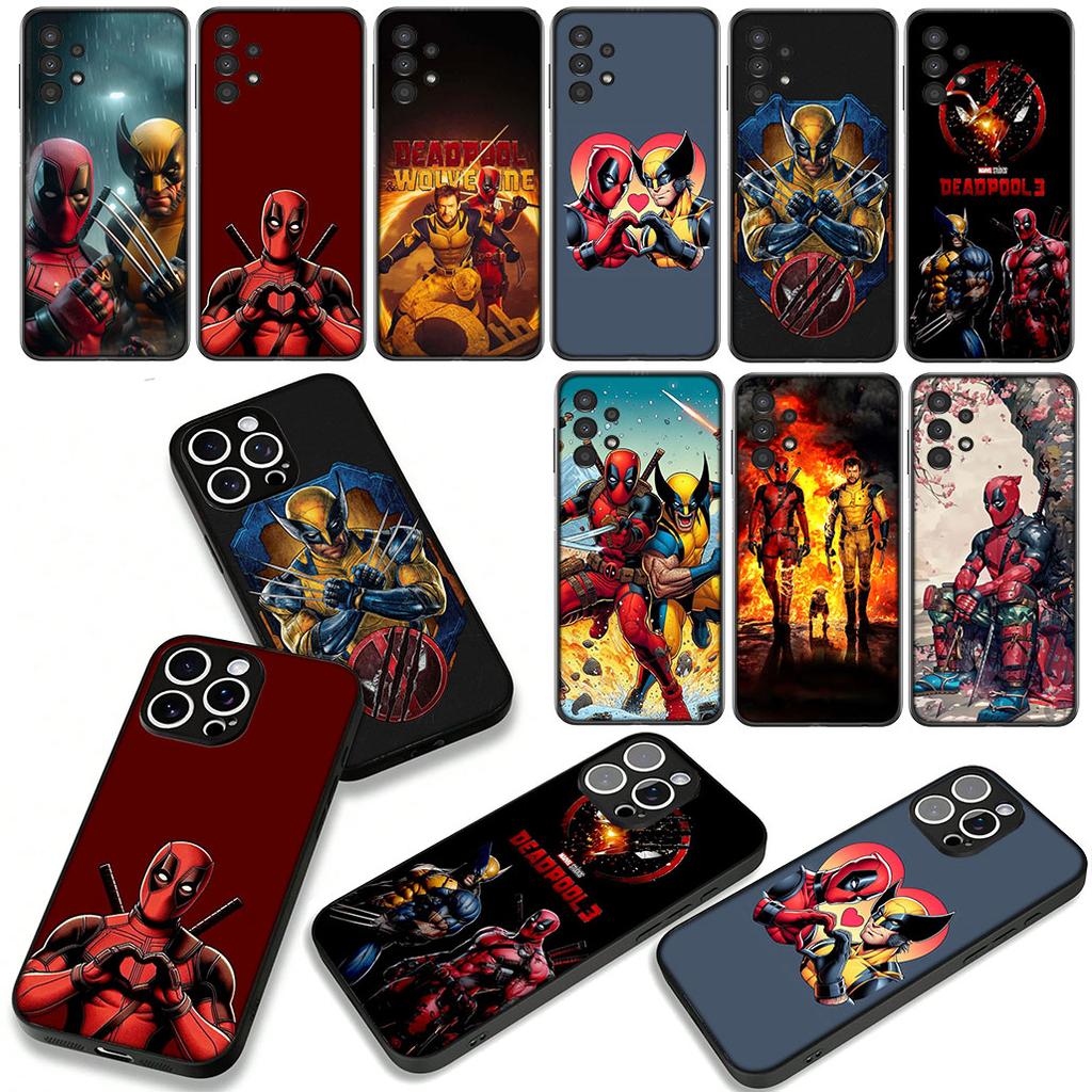 Deadpool Marvel Wolverine Cover Phone Case for Apple iPhone 16 15 14 Plus 13 12 Mini 17 Pro Max + 16E Air 16+ ProMax