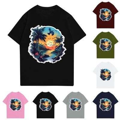 Men's Stand Collar Short Sleeve Shirt Loose Leisure Holiday Shirt Man