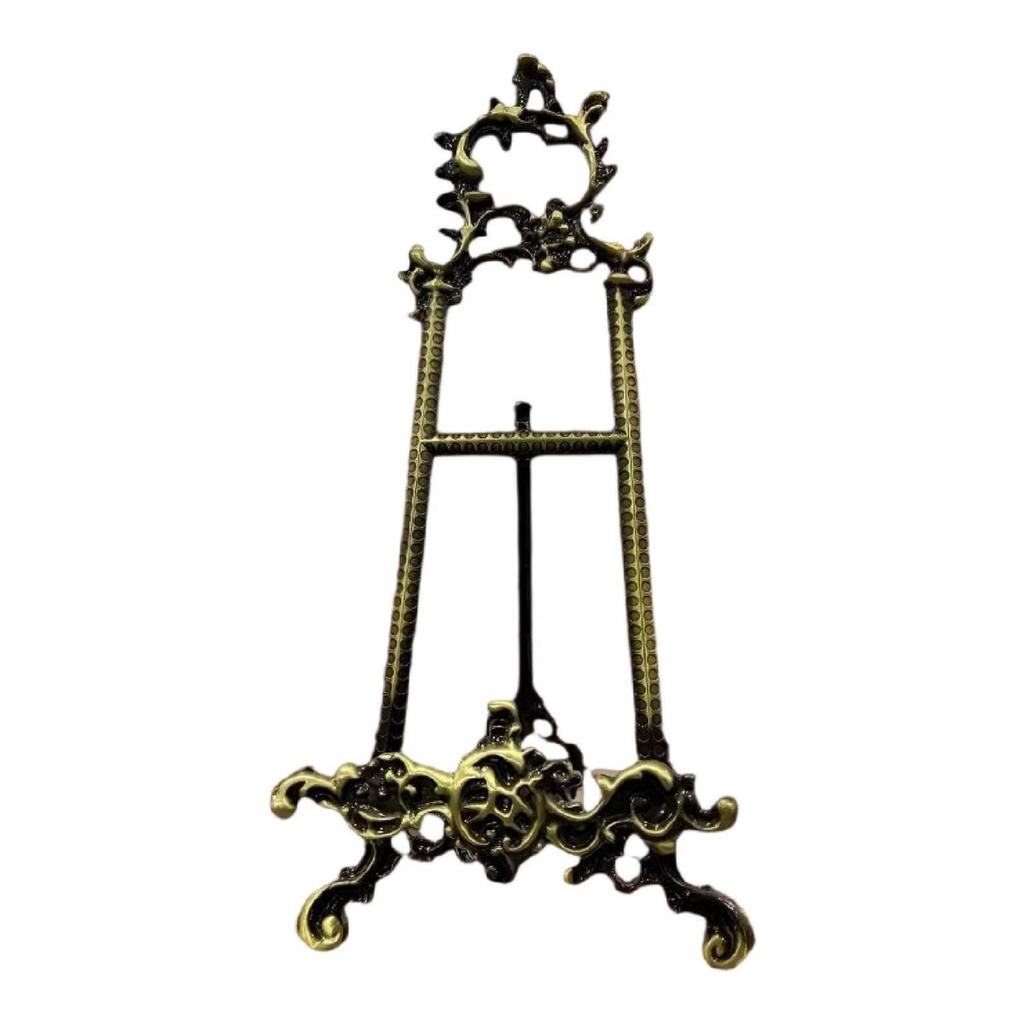 Plate Stand Ornate Display with Easel Frame Vintage-Themed Tabletop
