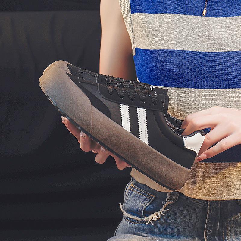 German training women's autumn new fashion big head shoes platform casual little white shoes women's retro versatile sports board shoes