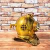 45,72 cm Kommando-Taucherhelm US Navy Mark V Taucherhelm mit Holzsockel Tiefsee-Tauchhelm Marine-Taucherhelm Heimdekor
