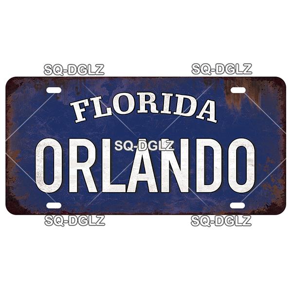 USA EAST City BOSTON MIAMI 15x30CM Plate Sports Tin Sign State Wall Decoration Metal Sign Home Decor Painting Plaques Art Poster