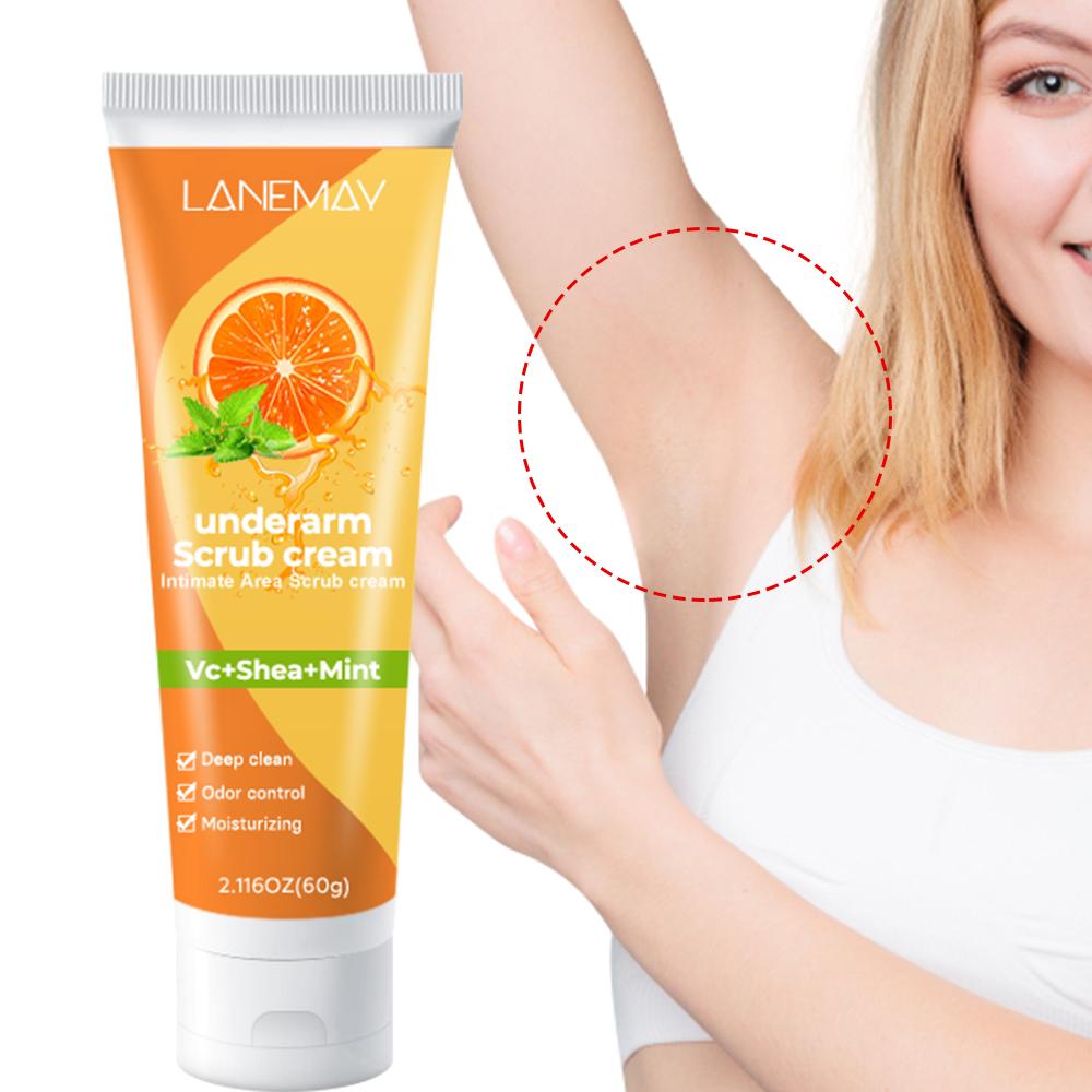 Underarm Scrub Cream-Hydrating and Exfoliating Scrub for Nourishing Essential Body Care-Suitable For All Skin Types,60g