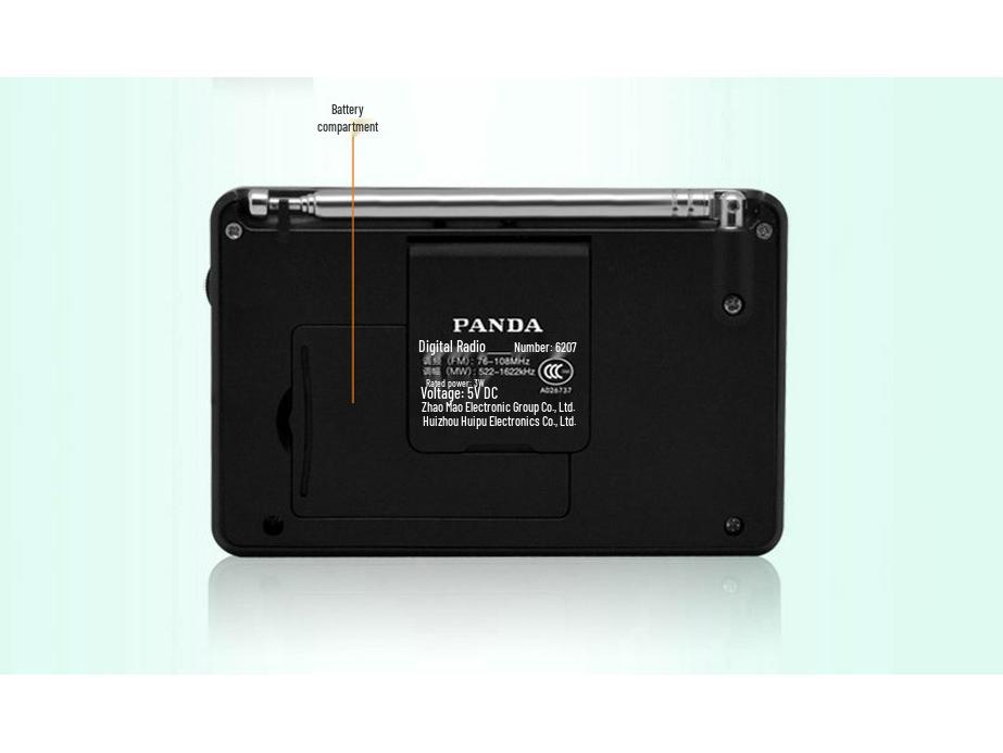 PANDA 6207 Dual-Band Portable Rechargeable Radio/MP3 Speaker for Seniors