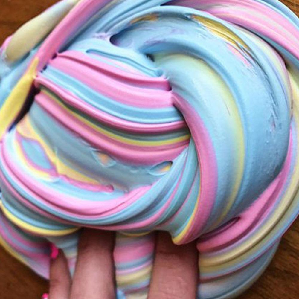 

80мл Пушистый Slime Поставки Игрушки Putty Мягкий Глиняный свет Пластилин Playdough Slime Декомпрессия игрушка