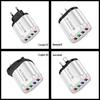 Multi-Port 5V/2.4A Butterfly Travel Charger with 4 USB Ports for EU, US, and UK