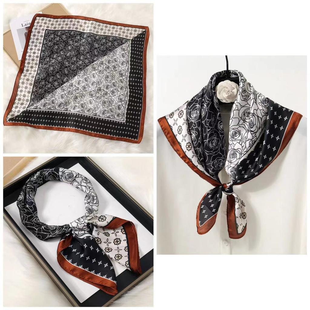Eleganti Foulard di Seta da Donna Con Centinaia di Camicie, Assistenti di Volo, Decorazione Professionale, Protezione del Collo, Foulard, 70 Foulard Quadrati Piccoli.