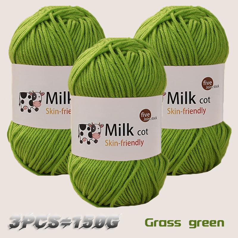 

150g 5-strand Milk Yarn Handmade Medium Thick DIY Woven Doll Sweater Flower Hat Scarf Yarn Ball DIY Knitting&Crocheting