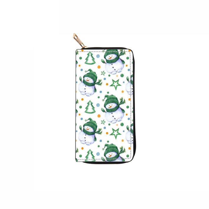 Świąteczny długi portfel na zamek błyskawiczny portfel portfel