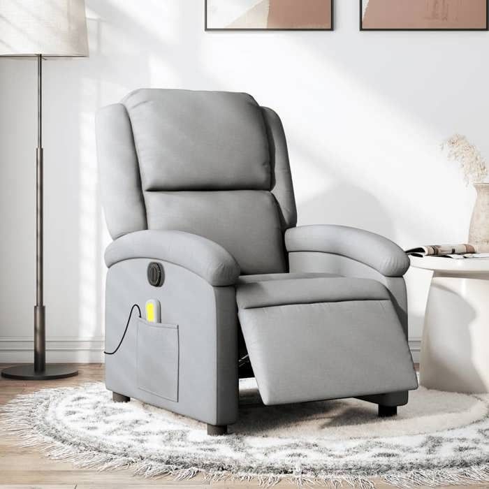 VidaXL Electric Reclining Massage Armchair, Relaxation Chair with Adjustable Backrest and Footrest, Seat of 3204152