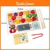 Education Early Puzzle Wooden Play Food Toys Children Fruit Skewer Fun Gift