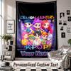 Custom Tapestry Wall Hanging, Kpop Demon Hunters Personalized Name Text Home Wall Decor