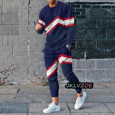 Herbst Winter Trend Männer Kleidung 3d Druck Sets Lange Ärmel T-shirt Hosen Anzüge Männliche Trainingsanzüge Sportwaer Jogging 2Pcs Outfits